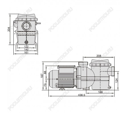 Насос для бассейна Aquaviva LX SMP015M (4м³/ч 0.18кВт 220В)