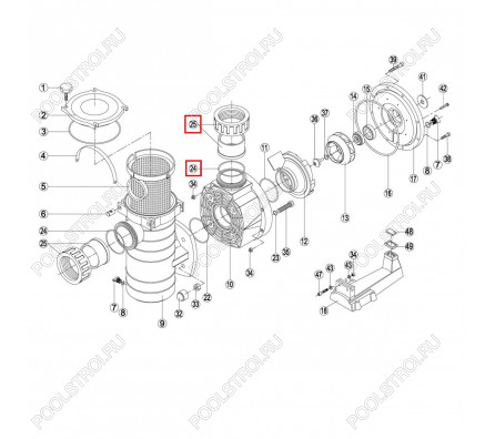 Уплотнительная резинка для насосов KAN Kripsol BC/BCP500-1250/BCG/BCPG (RBH0015.02R)